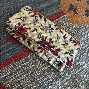 1940s Floral Needlepoint Clutch